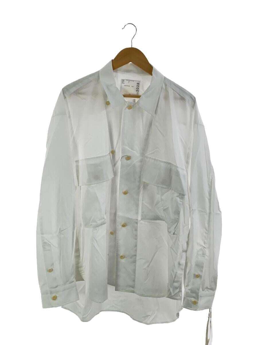 sacai × Thomas Mason Cotton Poplin L S Shirt 4 Cotton WHT sacai × Thomas Mason Cotton Poplin L S Shirt 4 Cotton WHT