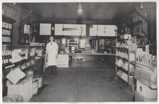 1910 General Store Interior & Clerk - REAL PHOTO Vintage Postcard