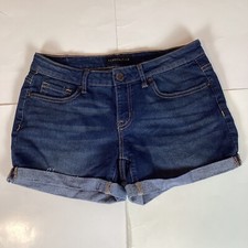 Aeropostale Womens Shorts Size 4 Casual Stretch Pockets Denim Blue Dark Wash