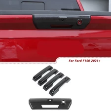 Exterior Door /Tailgate Handle Cover Trim Decor For Ford F150 2021+ Carbon Fiber
