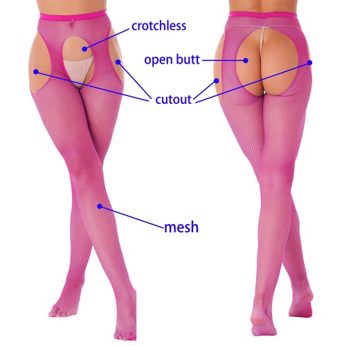 Damen Netzstrümpfe Netz Strumpfhose Ohne Fuß Strumpfhosen Leggings Reizwäsche - Picture 91 of 135