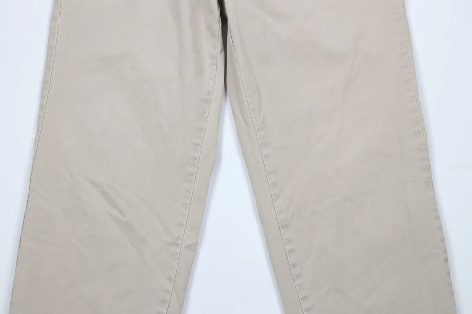 Pantalones chinos vintage años 90 Ralph Lauren para hombre 31x32 desgastados pierna recta caquis Foto 3 de 4