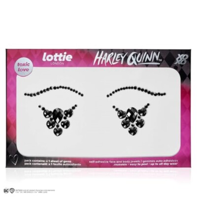 Lottie London x Harley Quinn Face & Body Gems in Toxic Love, Easy-to-use