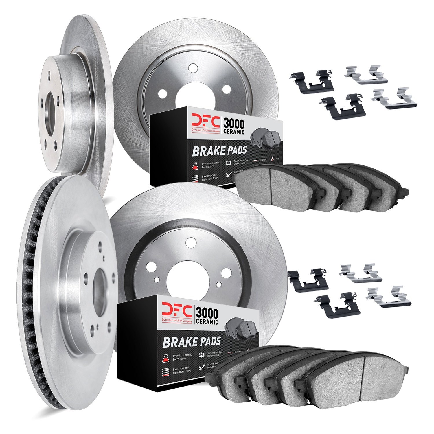 For Jeep Renegade 15-23 Brake Kit DFC Plain Front & Rear Brake Kit w 3000 Series