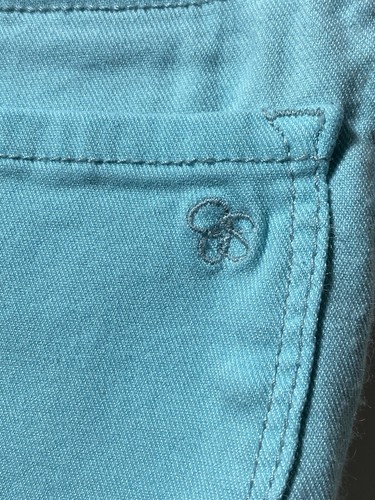 Jessica Simpson Rolled Skinny Capris Kids Girls Size 10 Teal Blue Green Pull On - Picture 4 of 12