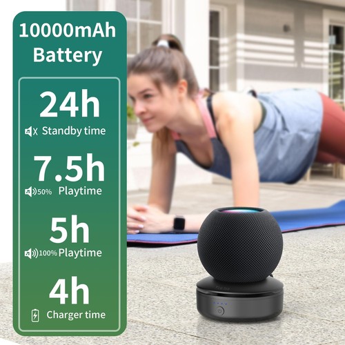 Compatible avec HomePod Mini Batterie 10000mAh Base de Batterie Portable Exte... - Photo 4/7