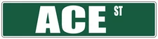Green Aluminum Weatherproof Road Street Signs Ace Home Decor Wall