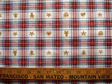 Cotton Quilt Fabric Christmas Print by HY