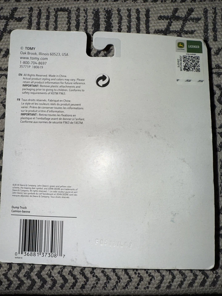 John Deere Model Diecast Farming Construction Lg Equipment 1:64 DUMP TRUCK B23 - Image 4 of 4