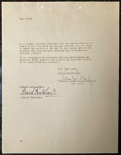 Basil Rathbone signed 2 page agreement with LOEW's Inc for MGM 1946 with COA