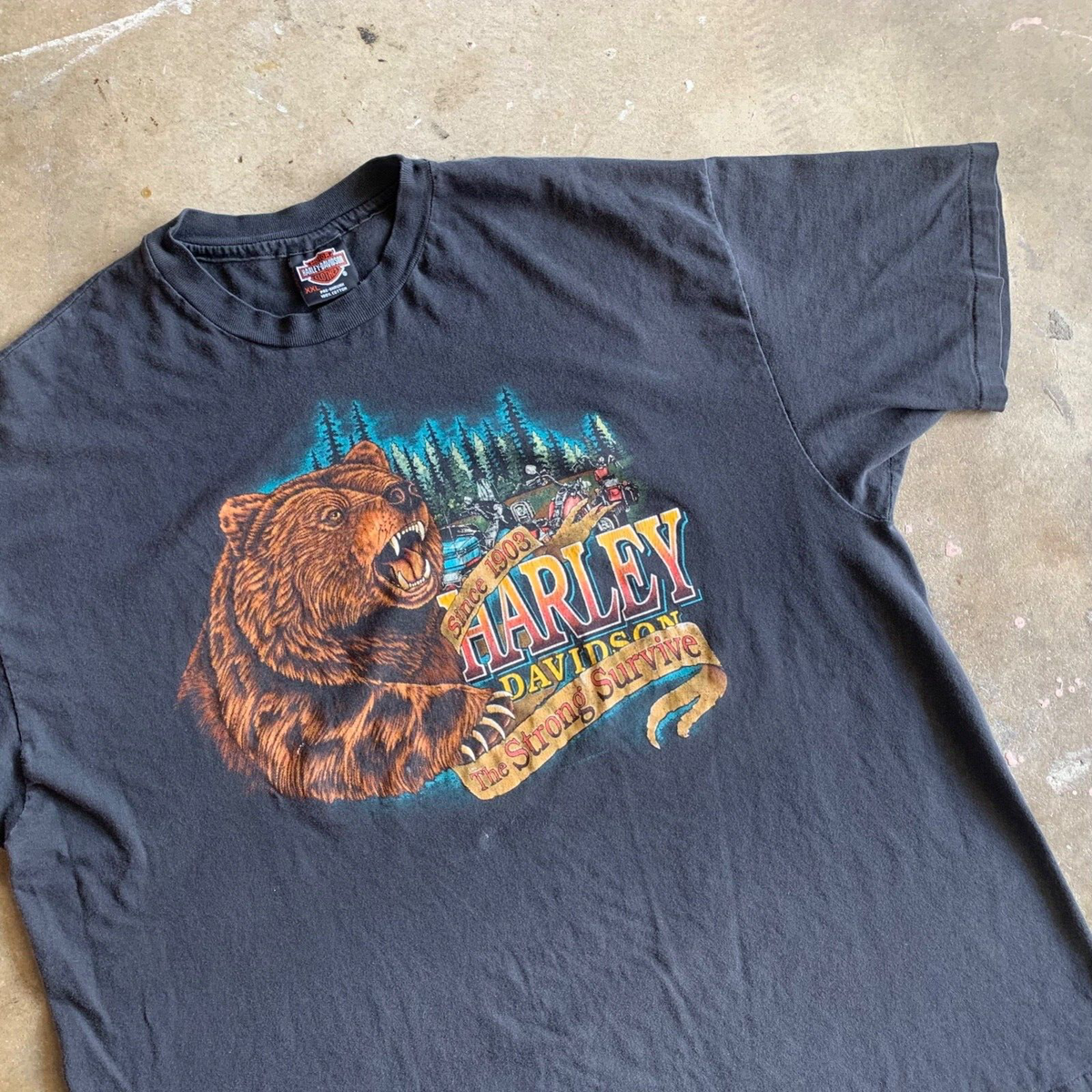 90s VINTAGE HARLEY DAVIDSON BEAR T-SHIRT SZ 2XL XXL WYOMING 90s VINTAGE HARLEY DAVIDSON BEAR T-SHIRT SZ 2XL XXL WYOMING