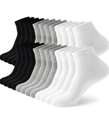 20 Paar Baumwolle Socken Freizeit Socken Tennissocken Herren Damen Sportsocken