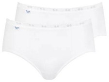 Sloggi Womens Basic 2 Pack Midi Knickers - White
