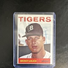 Topps 1964 Mickey Lolich Detroit Tigers #128 Rookie Base Set Baseball Card. rookie card picture