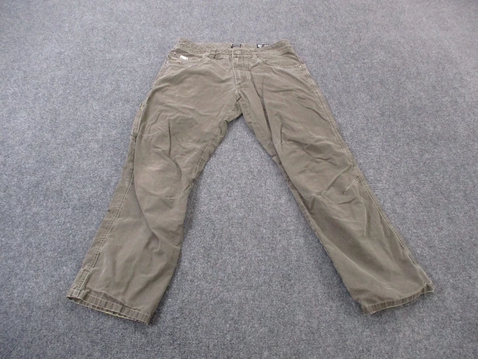Pantalones Kuhl Para Hombre 32 X 30 Beige Aire Libre Senderismo Trabajo De Colección Pátina Teñida Revólvr Foto 2 de 4