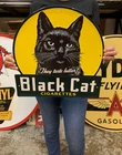 Vintage Style Metal Sign Black Cat 16x16 Made in USA