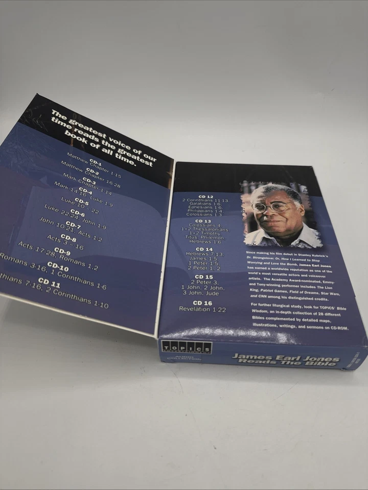 James Earl Jones Reads The Bible Deluxe Edition New Testament KJV 2002 16 Discs Foto 3 de 4
