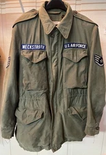 USAF Jacket 1950s Sateen Vintage MIL C 11483 Pattern 1955 Vintage Named