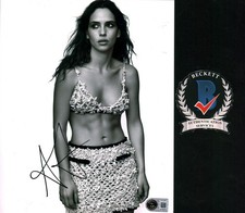 ADRIA ARJONA SIGNED BUSTY BRUNETTE BABE 8X10 PHOTO WONDER WOMAN COA BAS