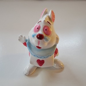 Vintage Disney Alice In Wonderland White Rabbit Ceramic Figurine Made in Japan