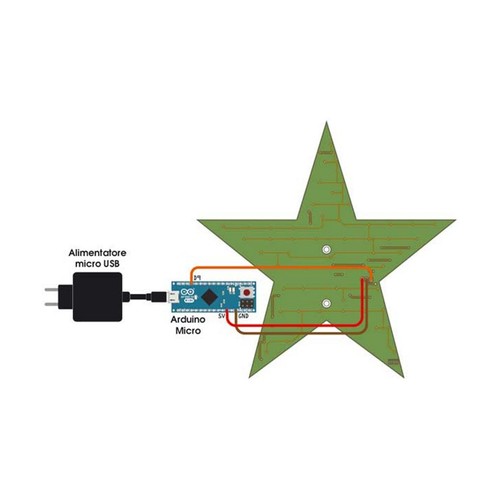 MONTATO STELLA DI NATALE MULTICOLORE CON 56 LED RGB per Arduino - Imagen 4 de 4