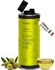 100 Italian Organic Extra Virgin Olive Oil 17.6oz Tuscany Cold Pressed EVOO