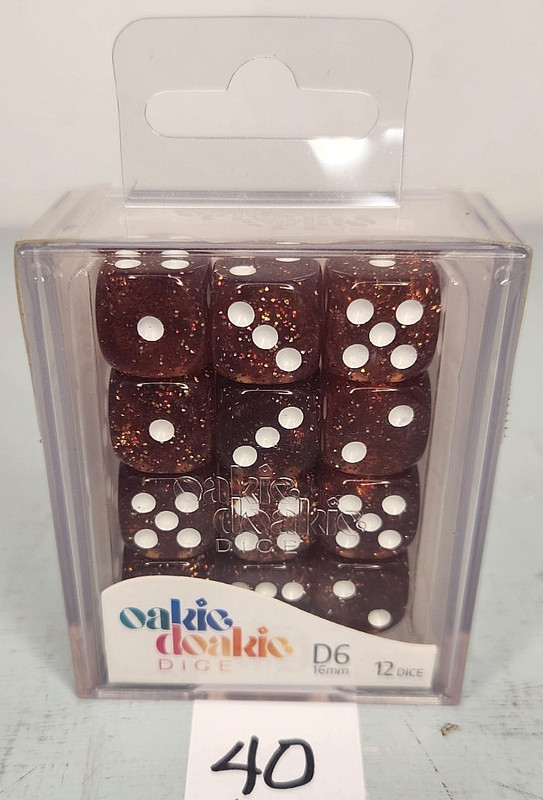 NEW Oakie Doakie DICE 12 D6 Dice 16mm Sets SPECKLED RED 40