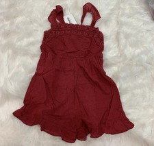 mommy  me burgundy lace romper girl small