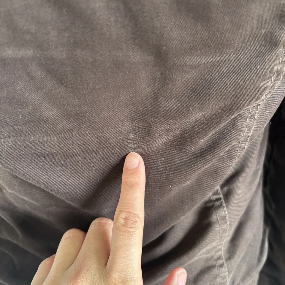 Chaqueta de Carga Abercrombie&Fitch Vintage Años 2000 Ajustada con Borde de Piel Talla Pequeña Foto 4 de 4