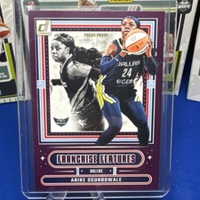 2025 Donruss WNBA Arike Ogunbowale Purple Press Proof Franchise Features 