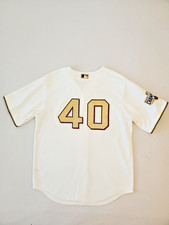 Majestic San Francisco Giants Bumgarner 2014 World Series Ring Gold Jersey LARGE