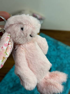Jellycat Blossom Blush Bunny Plush Keychain Bag Charm Novelty