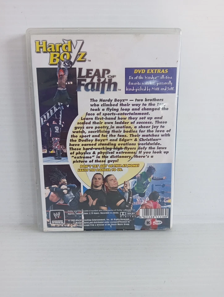 WWE The Hardy Boyz Leap Of Faith DVD Region 0 (WWE Wrestling) Jeff & Matt Hardy - Image 2 of 2