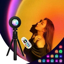 Sunset Lamp Projector Light, Multiple Colors Modern Multicolor With Remote 