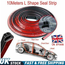 32.8ft 10M L-Shape Car Door Rubber Seal Strip Waterproof Dustproof Sealer Trim
