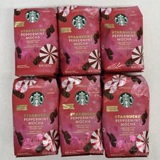 Starbucks Coffee Peppermint Mocha Ground Light Roast 11 oz 6 Bag (old stock) 9.69 per pound