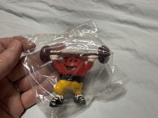 Vintage 1990's Kool-Aid Man Weightlifting Figure Kraft General Foods in plastic