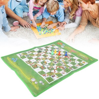 60x45cm Washable Folding Non Woven Fabrics Carpet Ground Mat Snake Ladder Chess