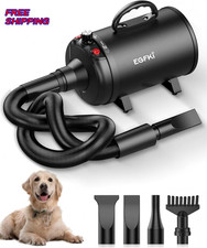 Dog Dryer 5.2HP/ 3800W Pet Grooming High Velocity Force Blower with 4 Nozzles