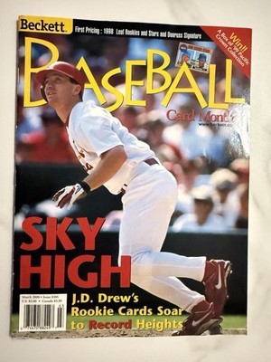 Beckett Baseball Card Monthly March 1999 J D Drew Cover Rookie Troy Glaus Back