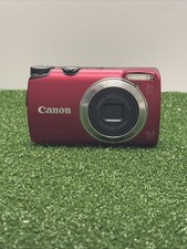 Canon PowerShot A3300 IS 16.0MP Digital Camera - Red TESTED W/ SD CARD