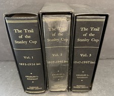The Trail Of The Stanley Cup Leather Bound Black 3 Volume Set NHL Hockey