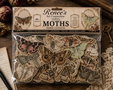 Vintage Moths Paper Cutouts  40 Nature-Inspired Ephemera Pieces  Junk Journal