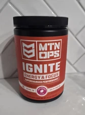 MTN OPS Ignite Energy & Focus Supercharged pink Lemonade 45 Servings New Sealed 