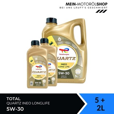 Total Quartz Ineo Longlife 5W-30 API SP ACEA C3 VW Motoröl 5+2 Liter = 7 Liter