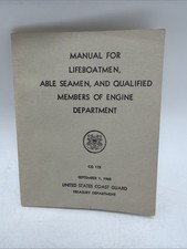 1960 UNITED STATES COAST GUARD MANUAL FOR LIFEBOATMEN ABLE SEAMEN CG 175 VINTAGE