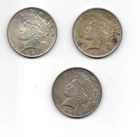 Peace Dollar Lot of (3) - 1924 and 1923 (x2) - 90% Silver - $1 US Coins