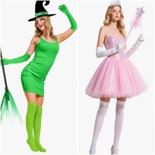 8 Piece Wizard Of Oz Green And Pink Witches Sets. Cosplay Women, Teens