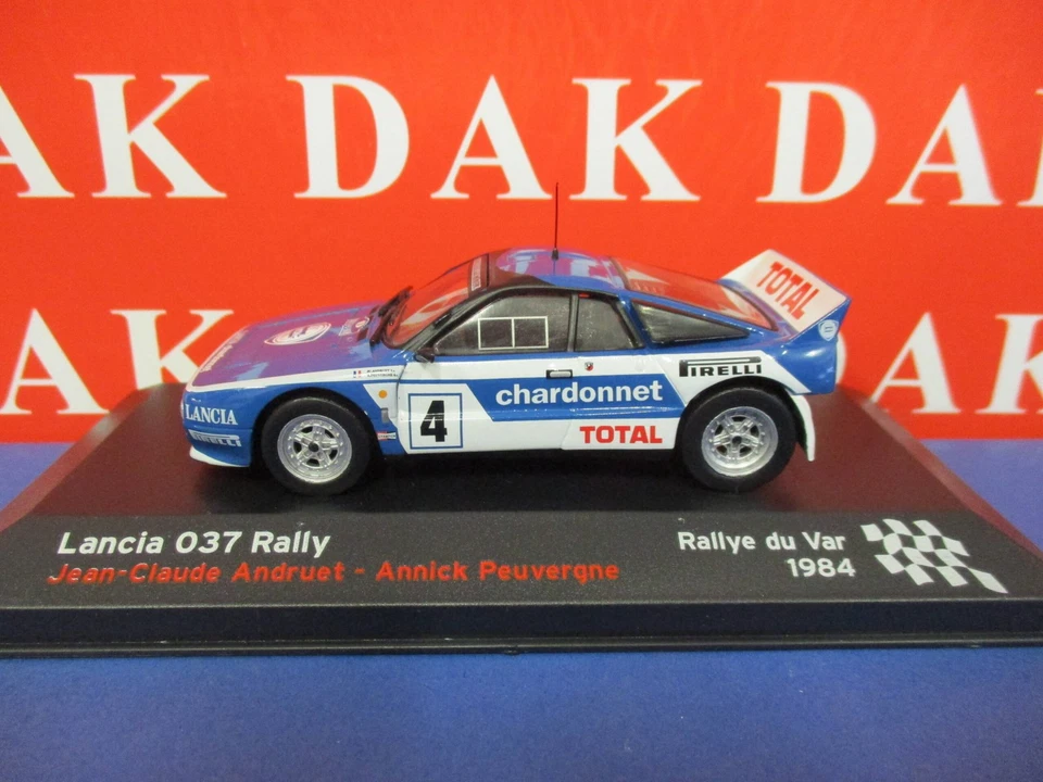 Die cast 1/43 Modellino Auto Lancia 037 Rally du Var 1984 J-C. Andruet - Immagine 2 di 4