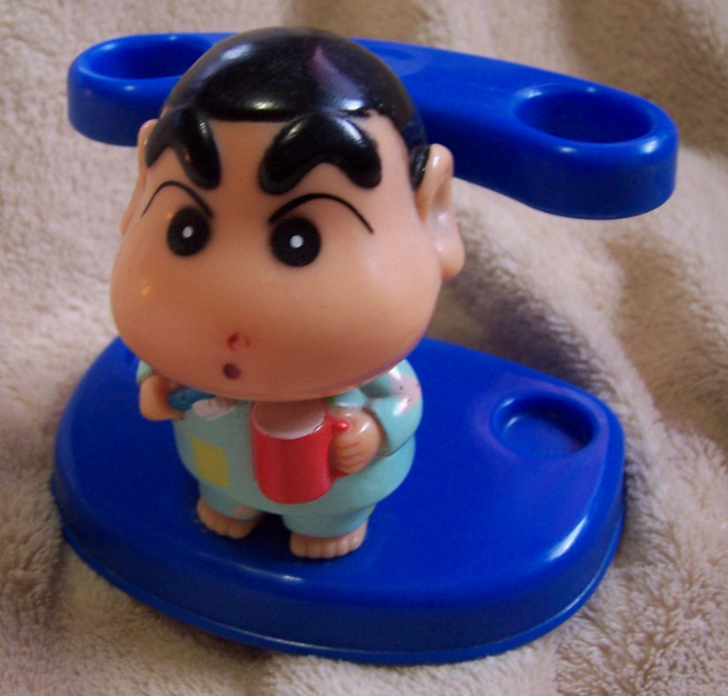 Crayon Shin Chan Toothbrush Holder-vintage cartoon anime collectable